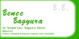 bence bagyura business card